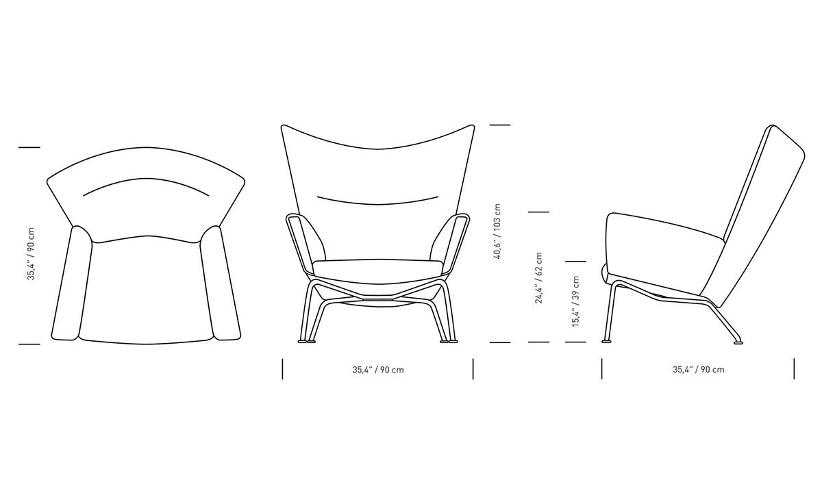 ch445 wing lounge chair