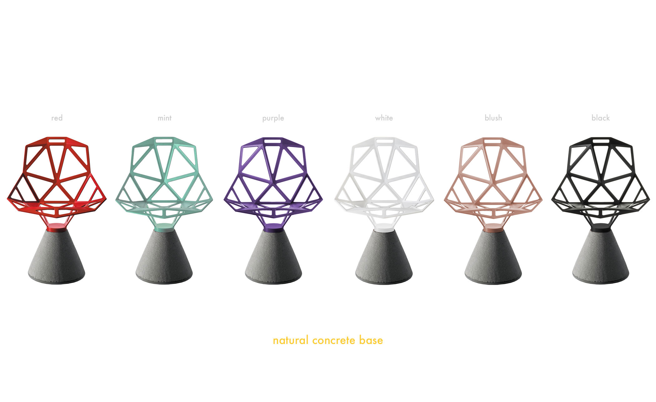 magis chair one with concrete base
