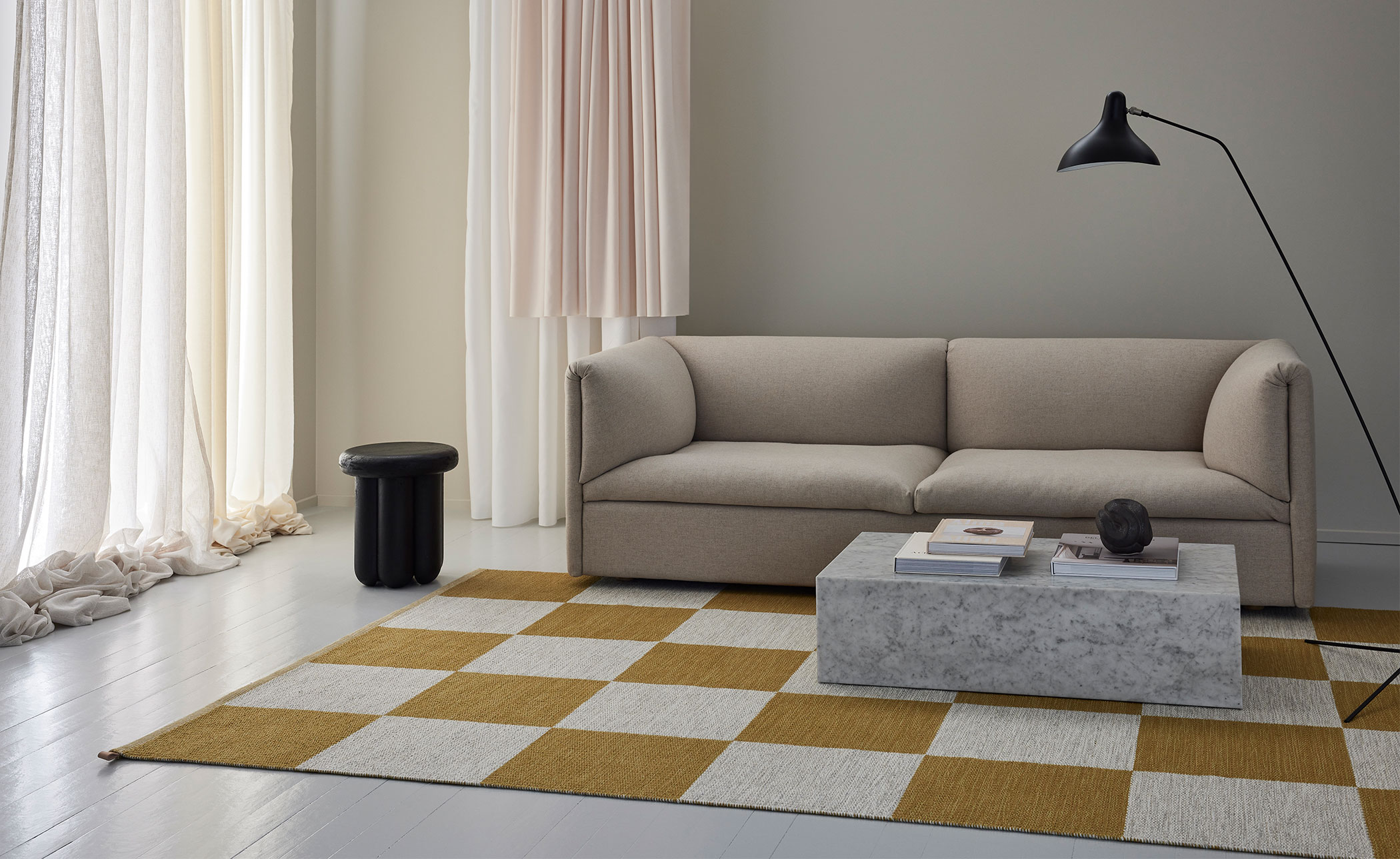 Checkerboard Icon Woven Rug