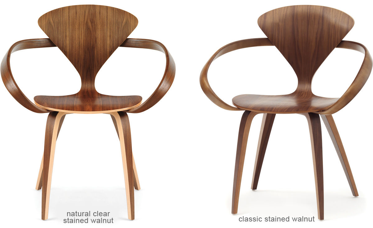 cherner arm chair with upholstered seat & back