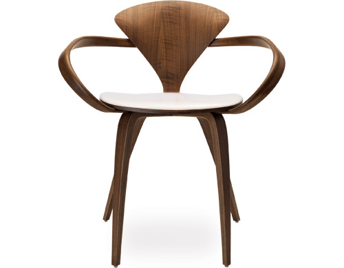 cherner arm chair with upholstered seat