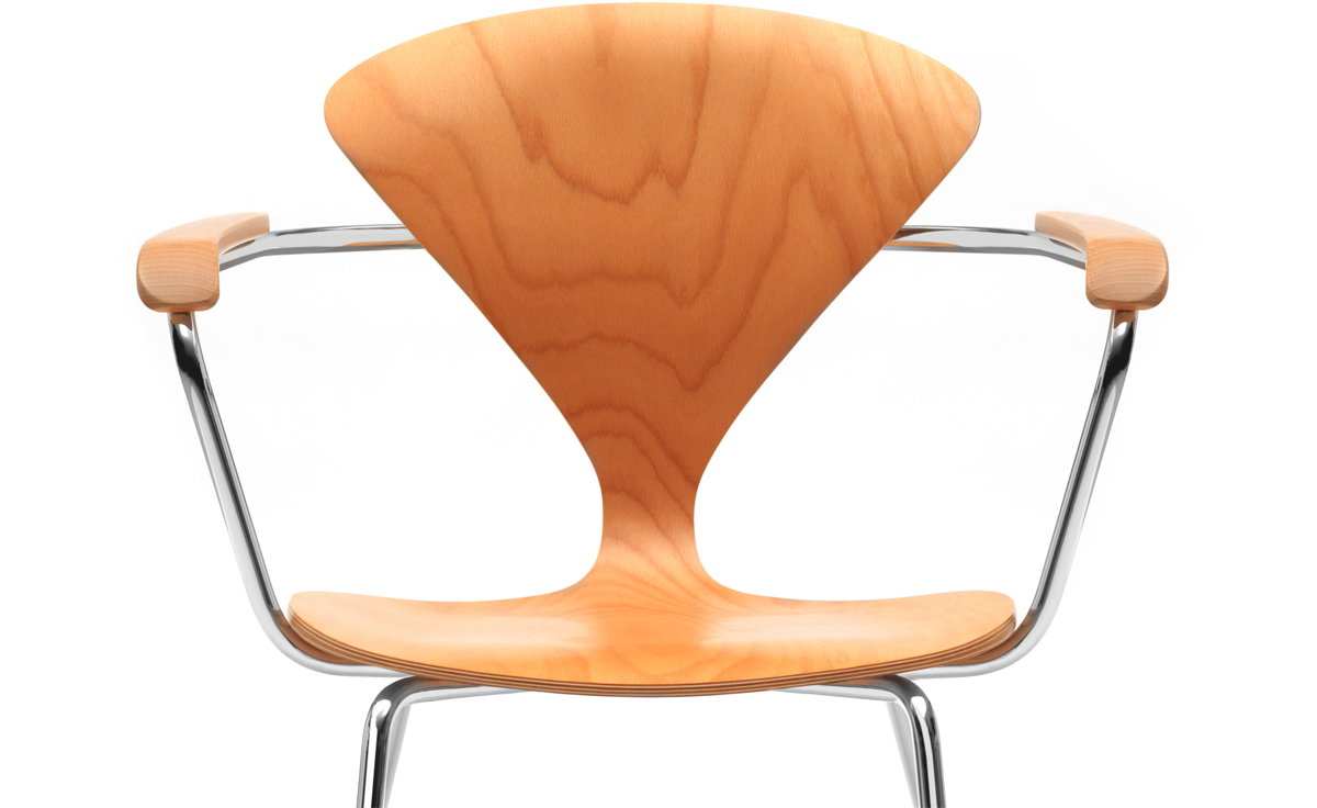 cherner metal leg arm chair