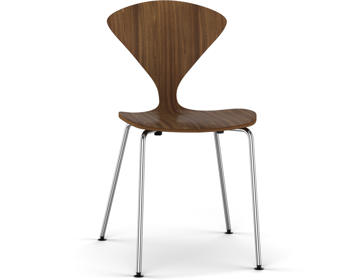 cherner metal leg stacking side chair