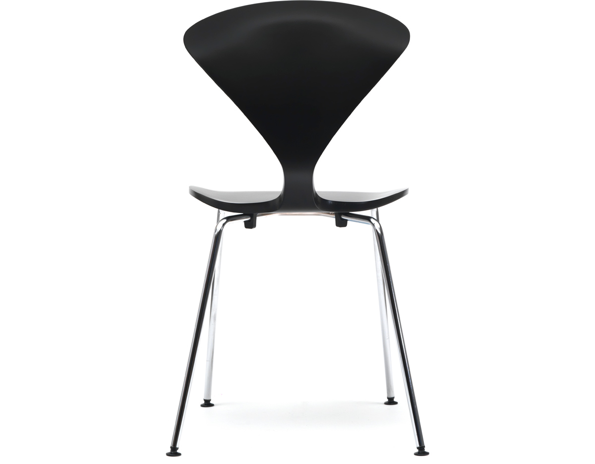 cherner metal leg stacking side chair