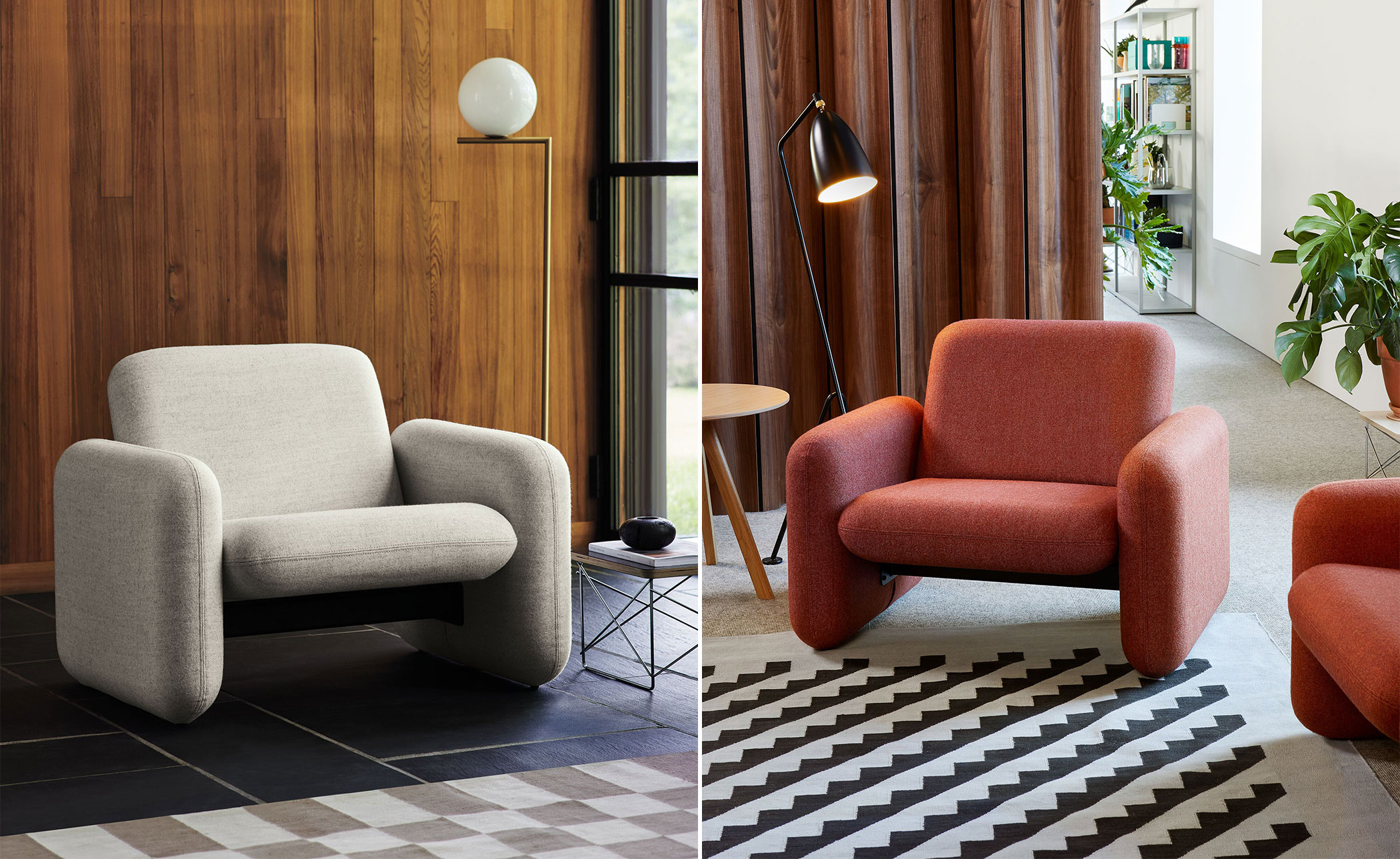 ray wilkes three seat chiclet sofa