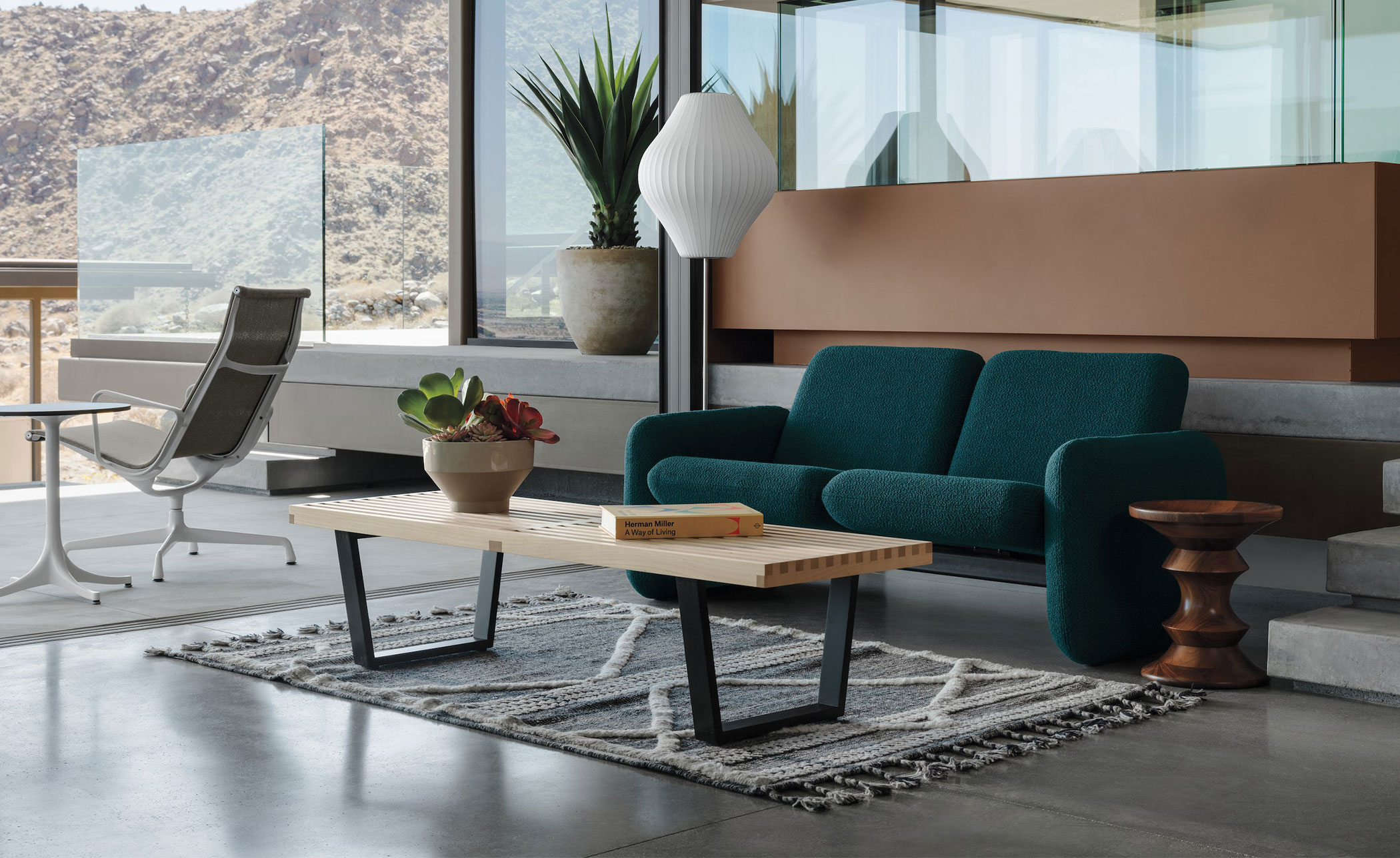 ray wilkes three seat chiclet sofa