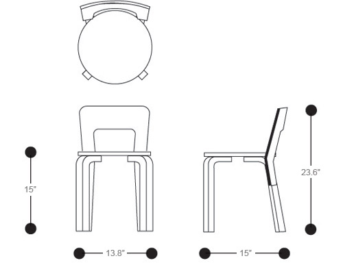 alvar aalto children's chair n65