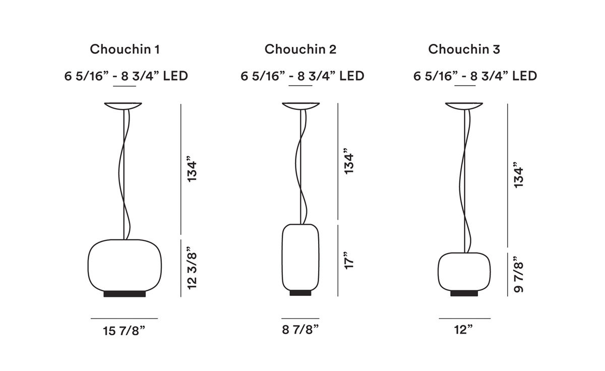 chouchin reverse suspension lamp