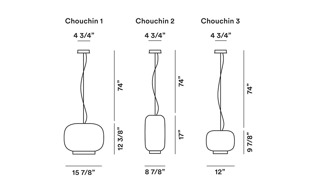 chouchin suspension lamp