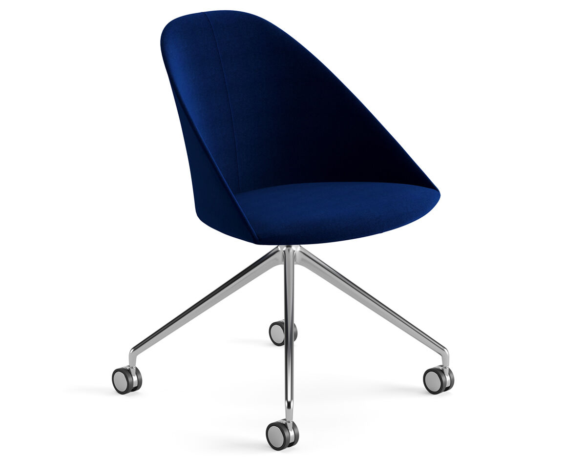cila fully upholtered chair with trestle base