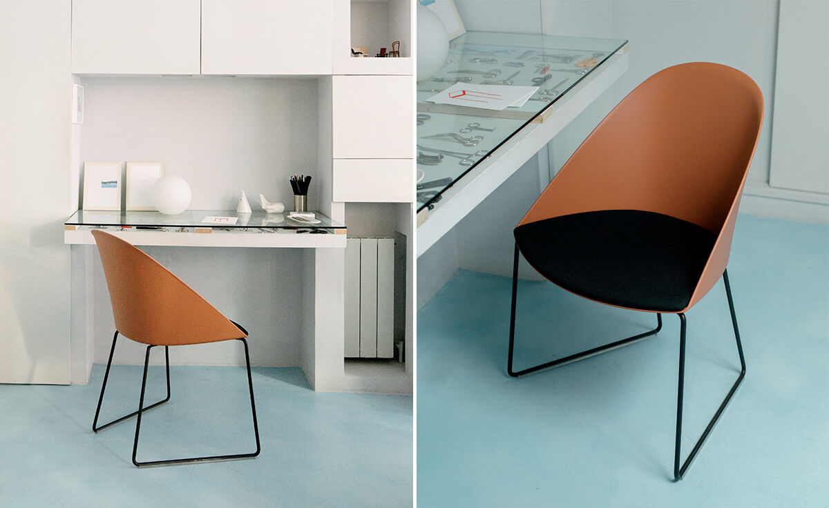 cila polypropylene chair with sled base