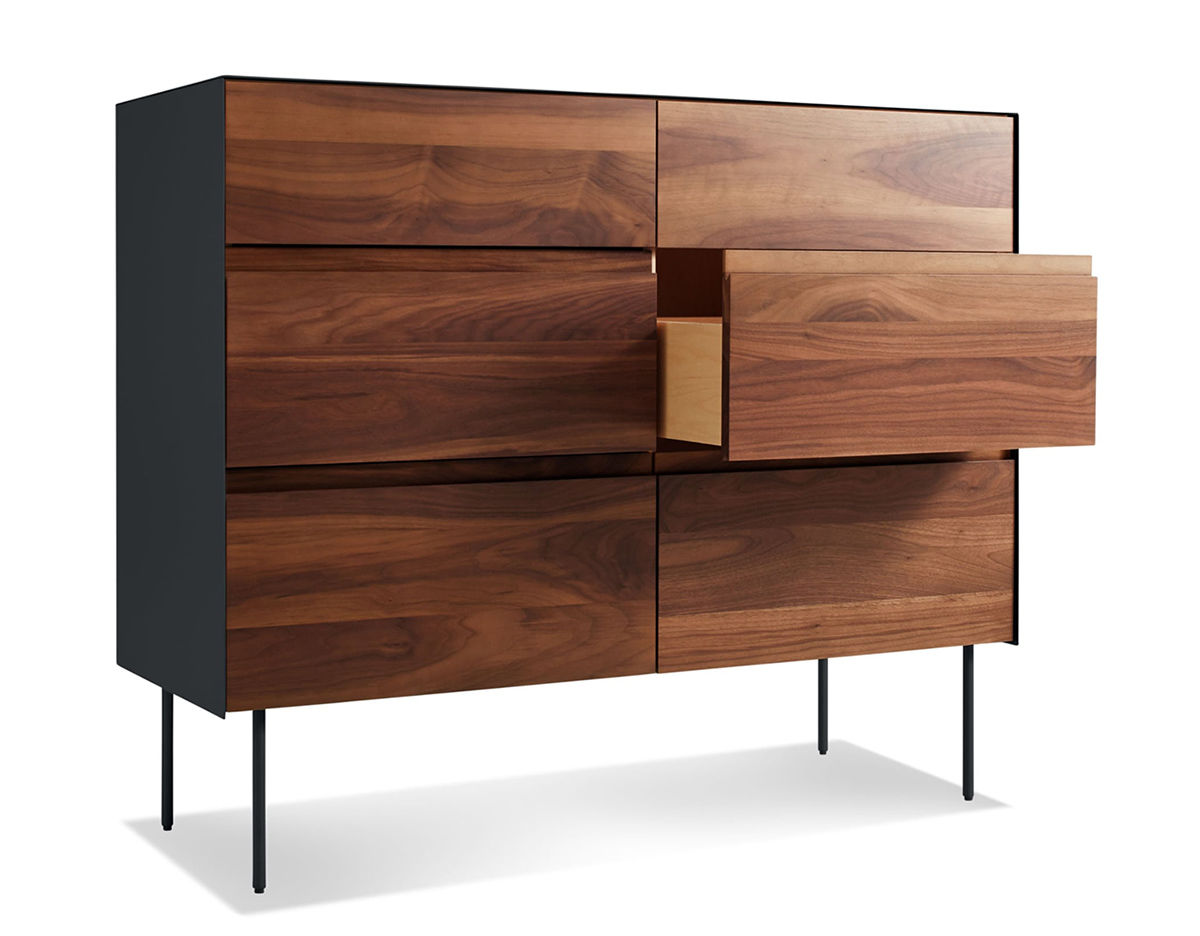 clad 6 drawer dresser