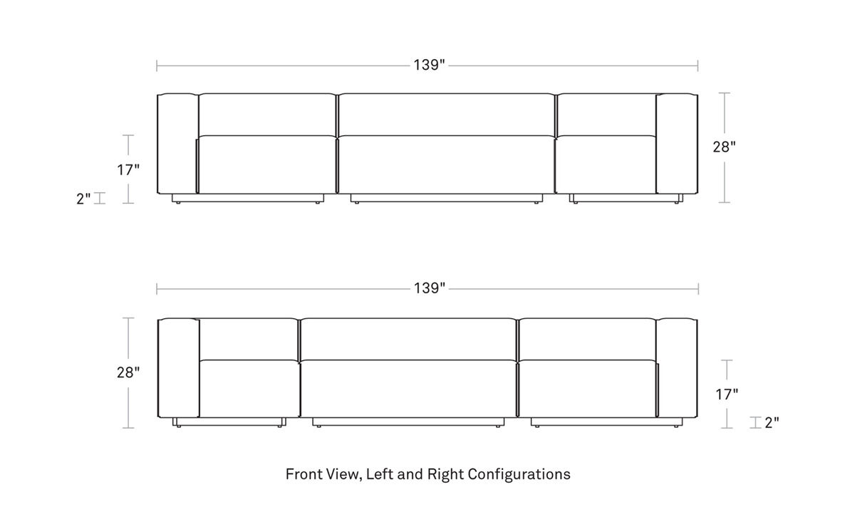 cleon medium+ sectional sofa