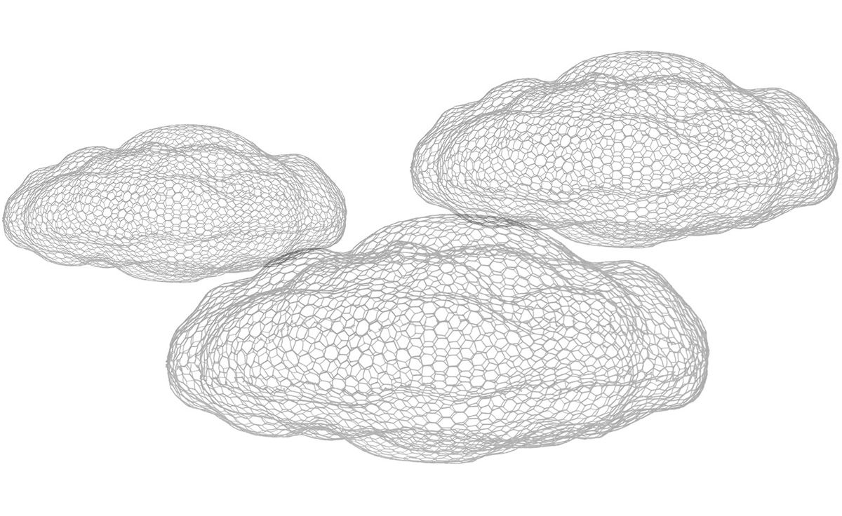 clouds hanging sculpture