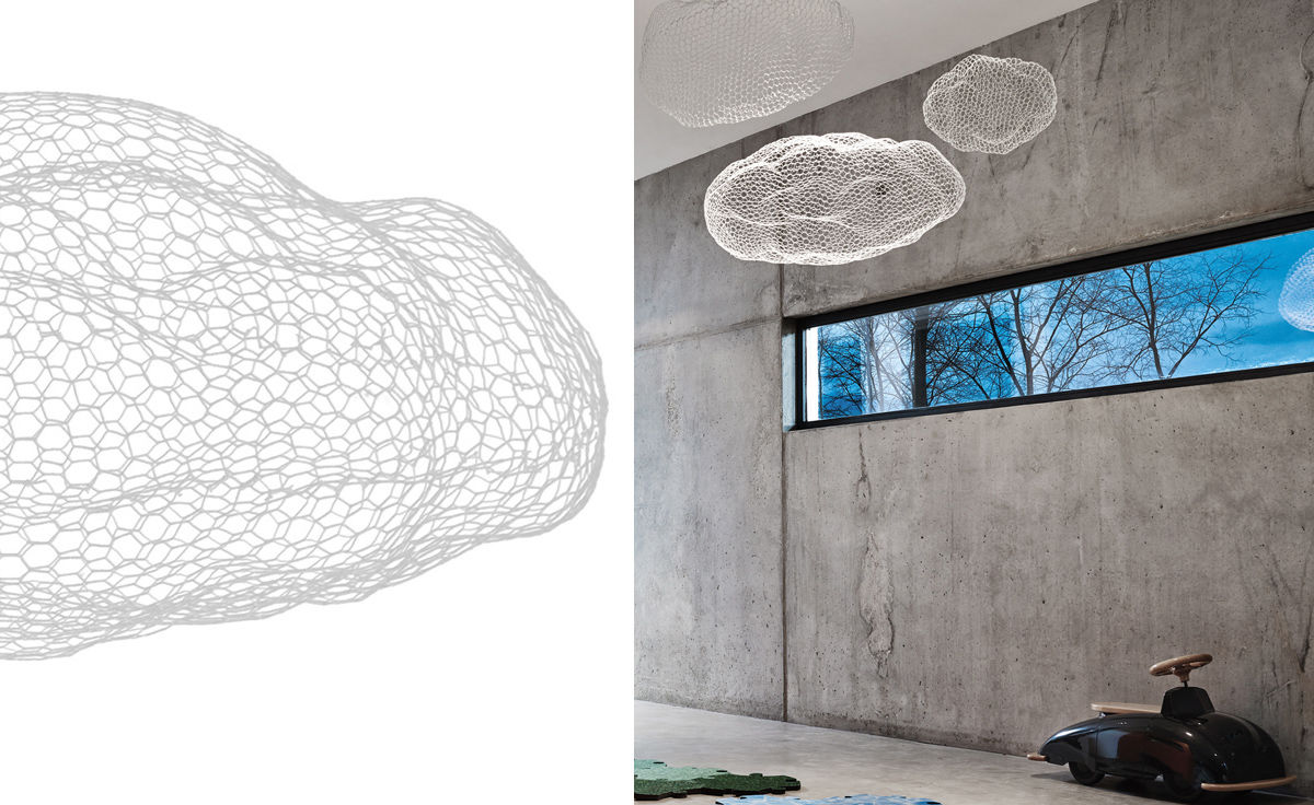 clouds hanging sculpture