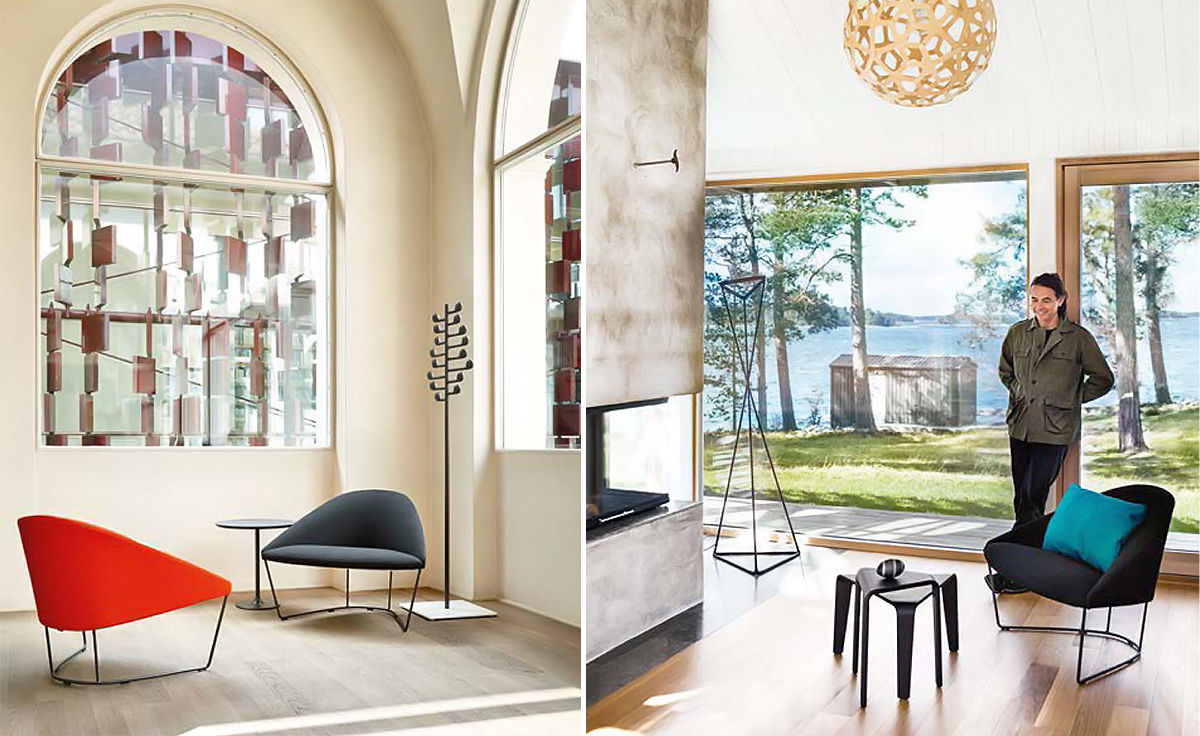 colina lounge chair with sled base