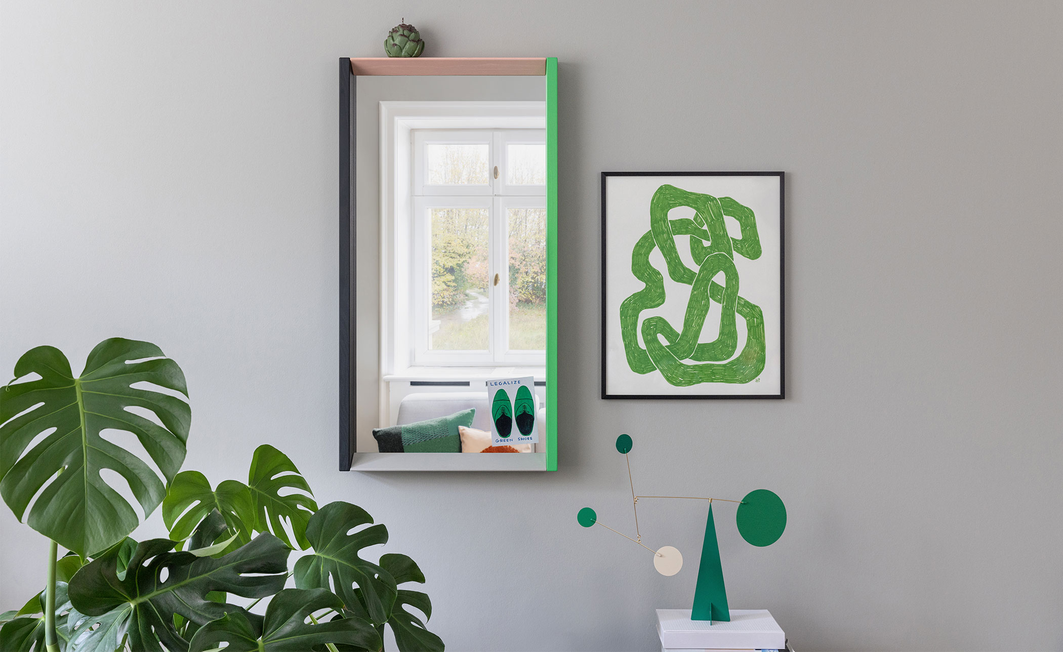 color frame mirror