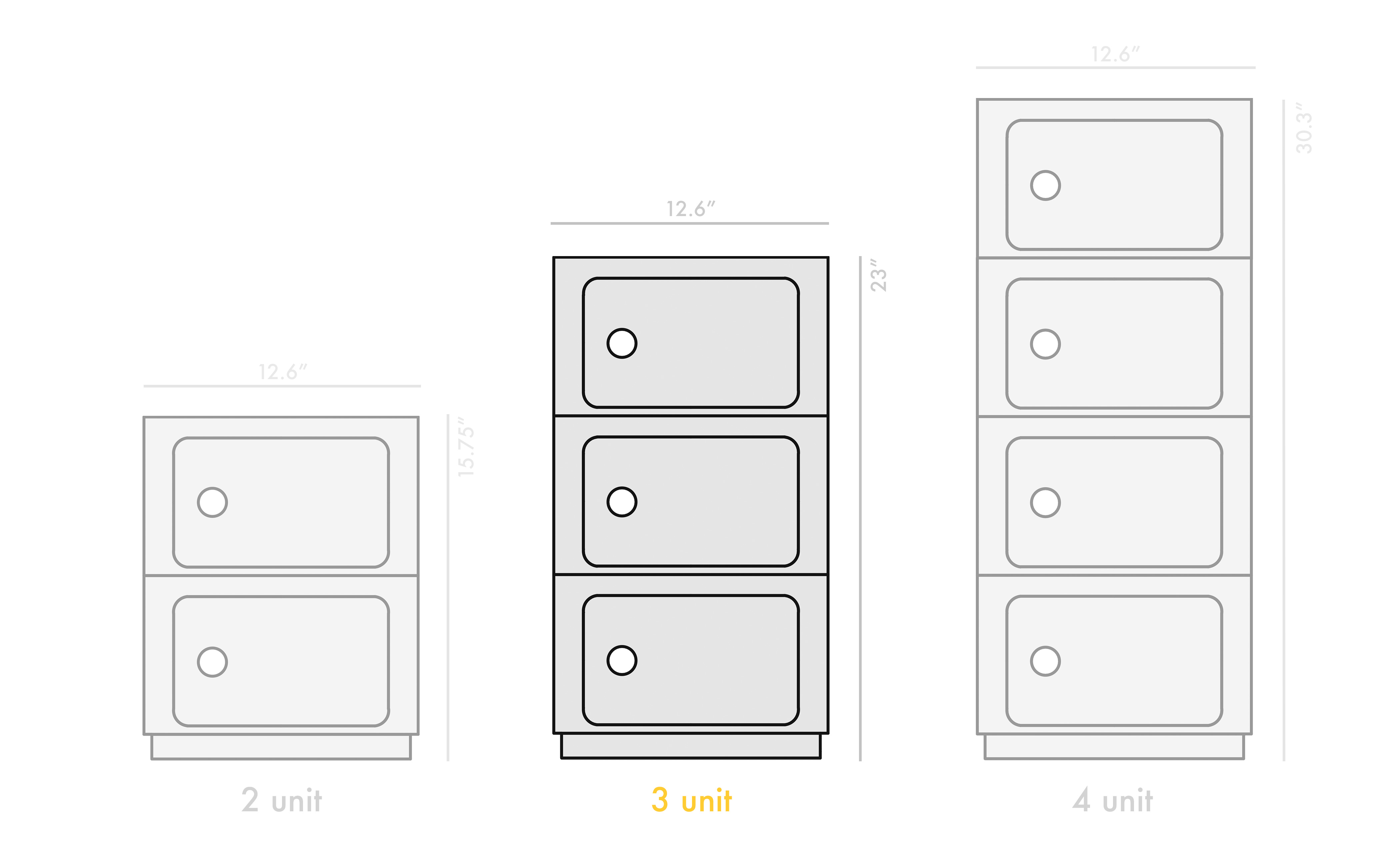 componibili three level storage module