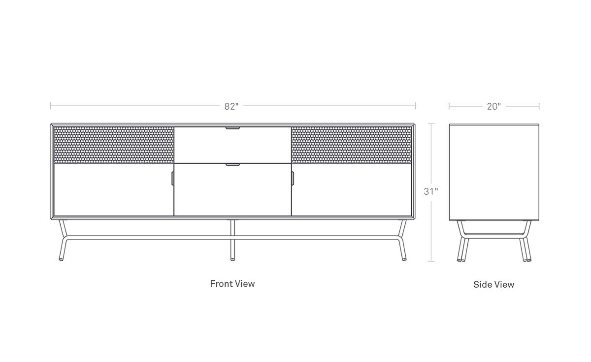 dang 2 door / 2 drawer console