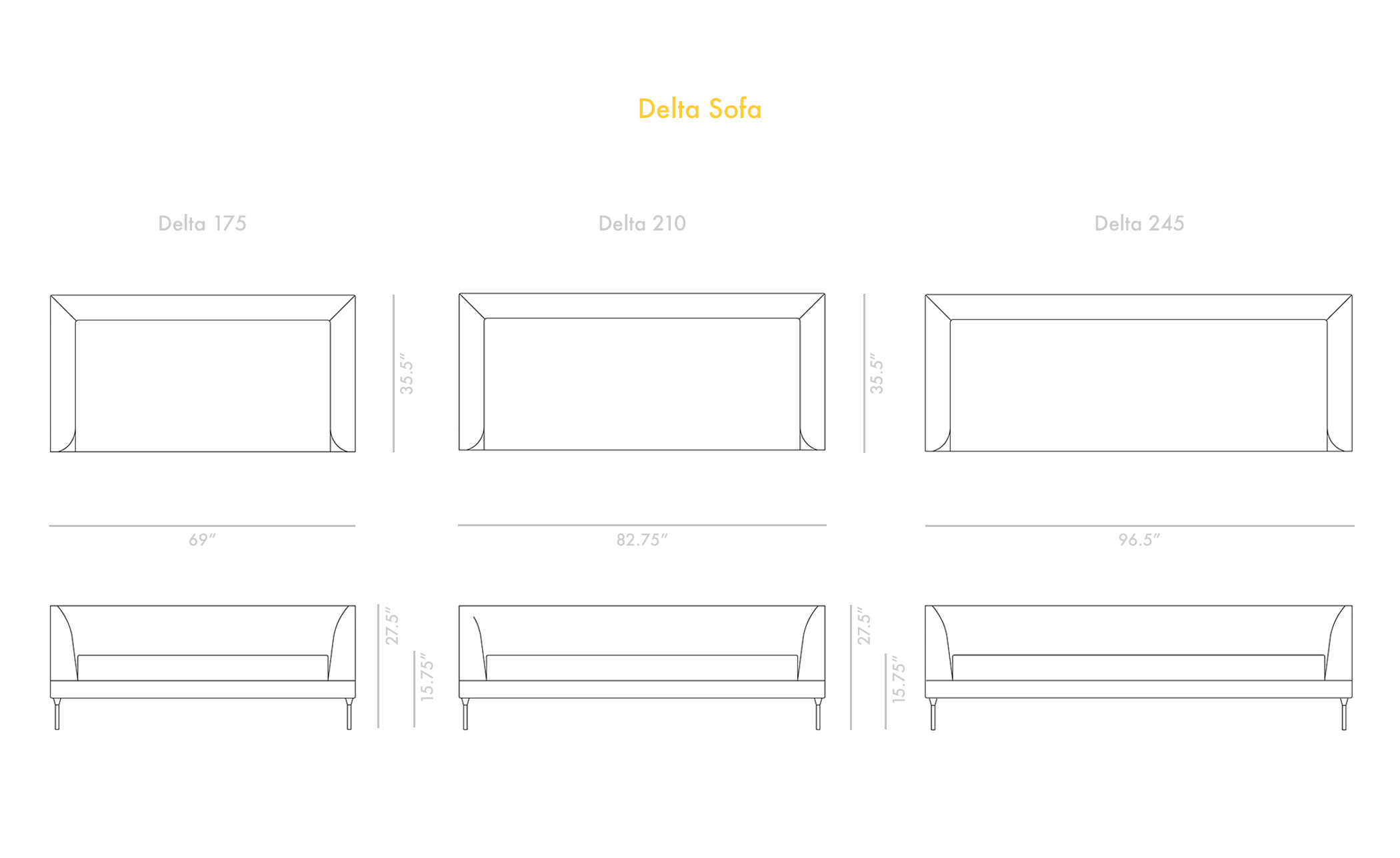 Delta 97 inch Sofa