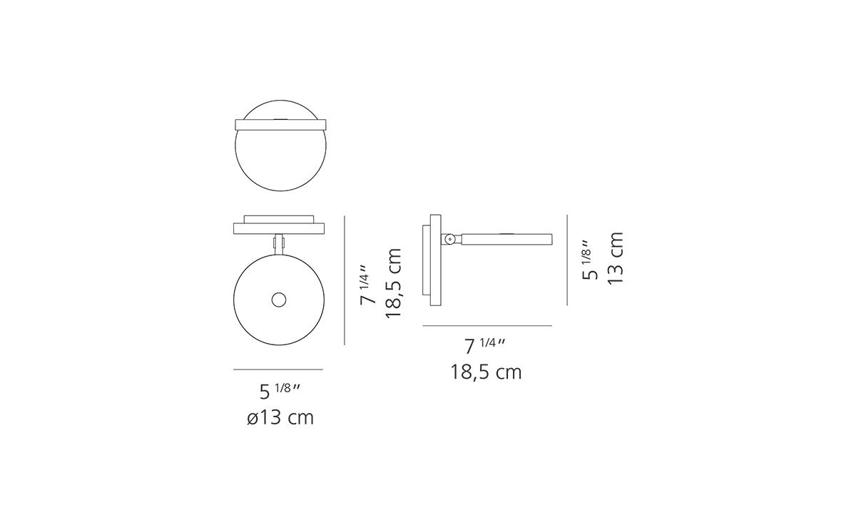 demetra wall spot light