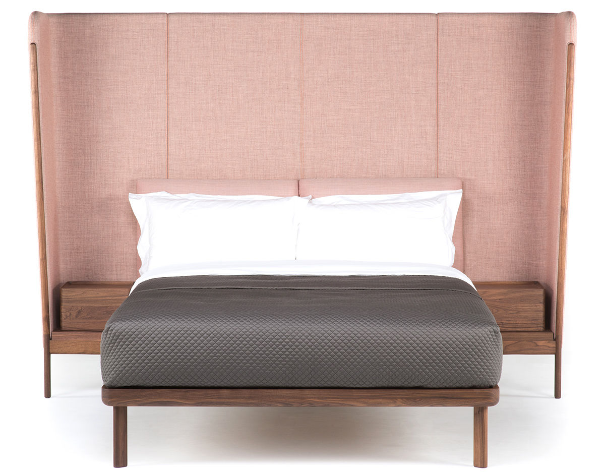 dubois tall queen size bed with side tables 110aq