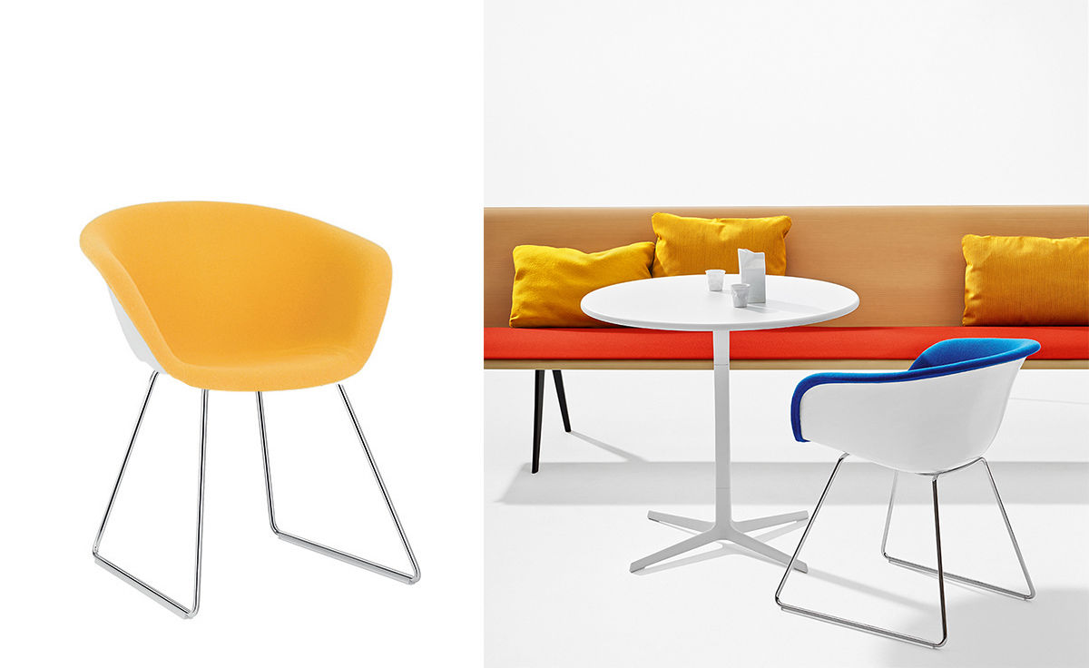 duna 02 sled base chair with front upholstery