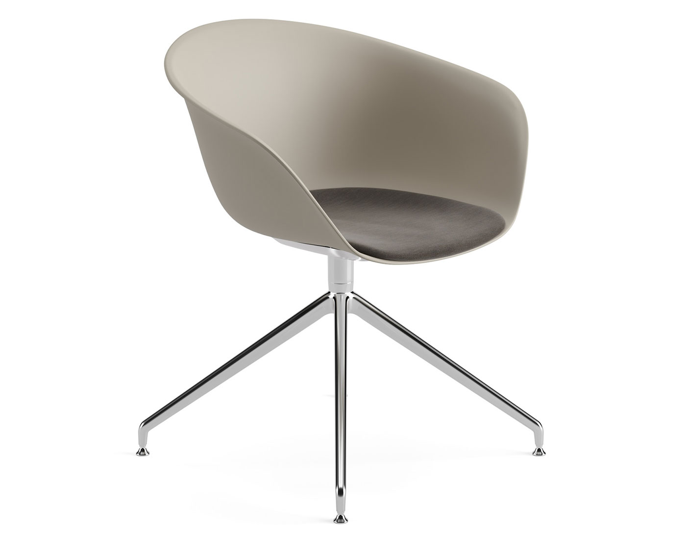 duna 02 trestle base chair with seat cushion