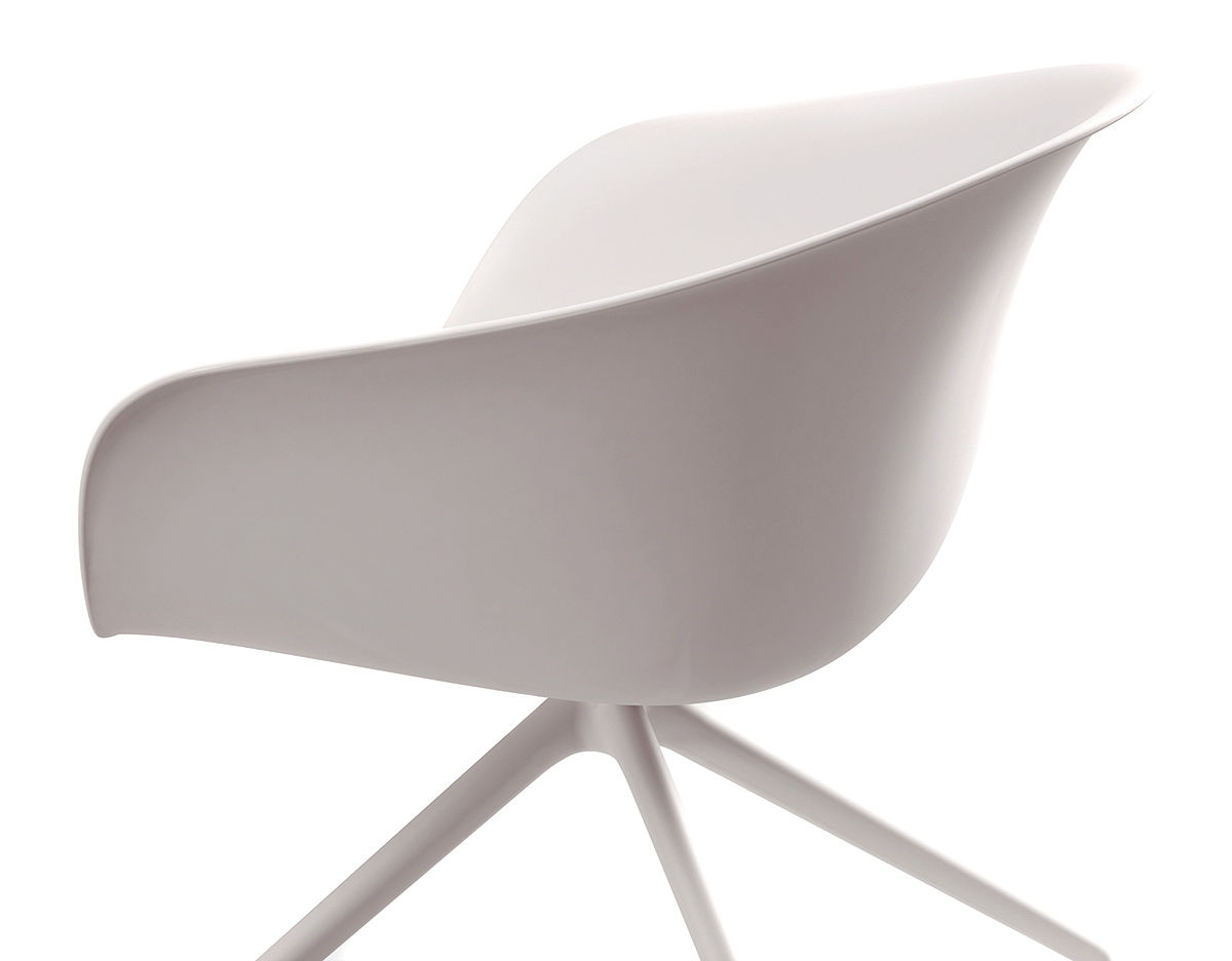 duna 02 trestle base chair with seat cushion