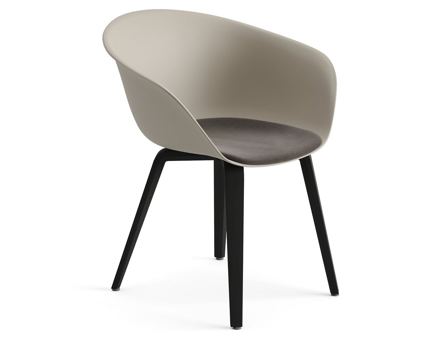 duna 02 wood leg chair with seat cushion