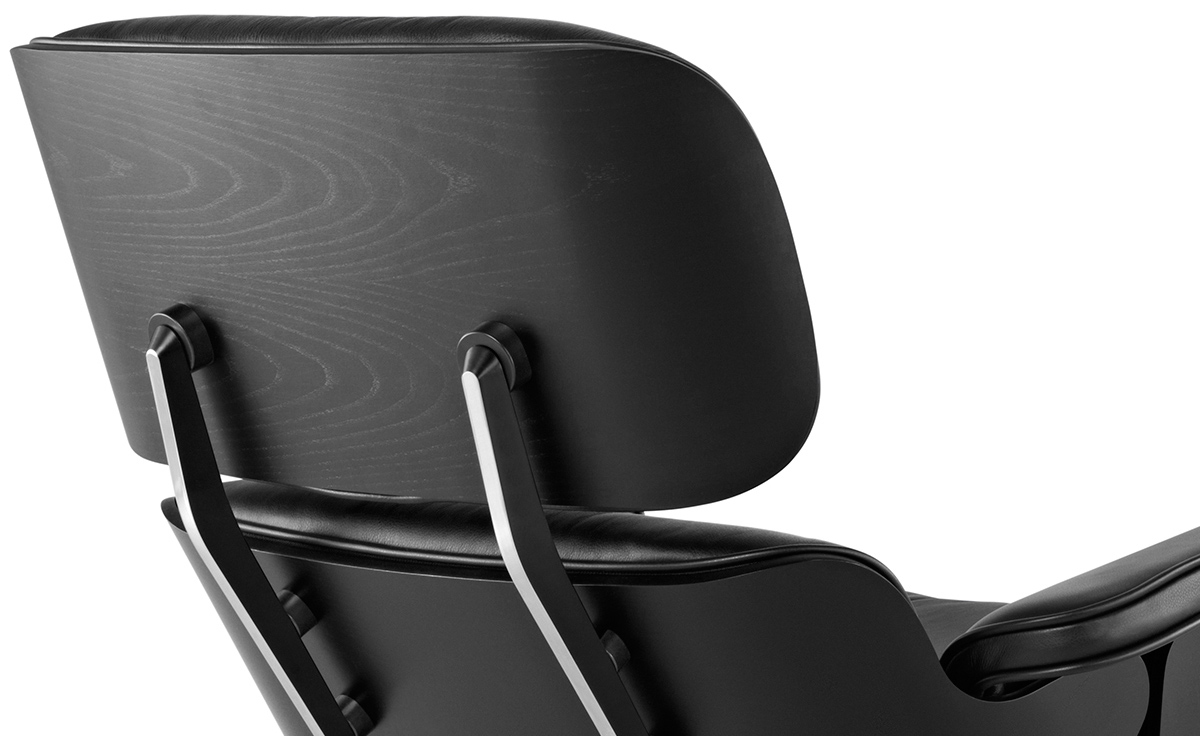 ebony eames® lounge chair without ottoman