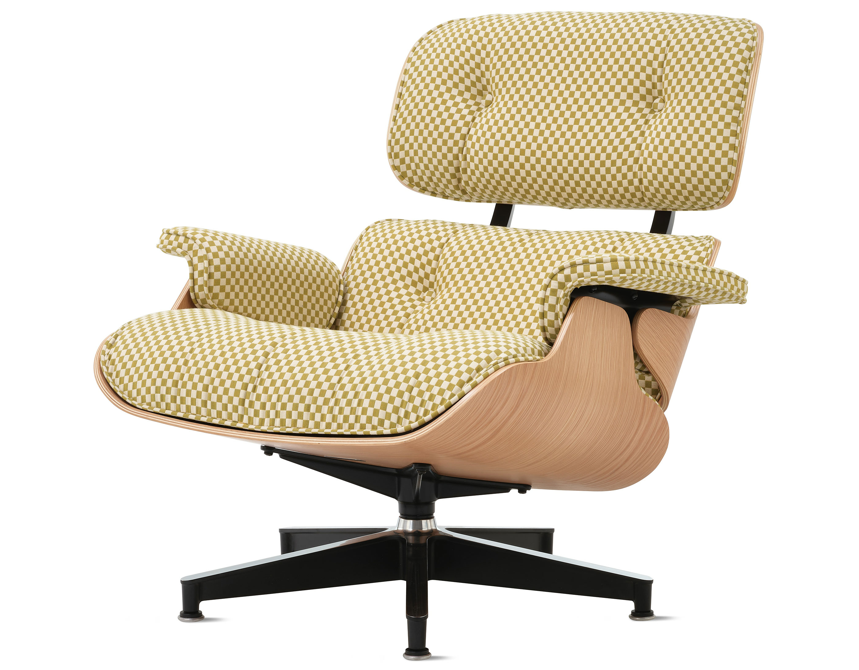 eames lounge chair in fabric without ottoman