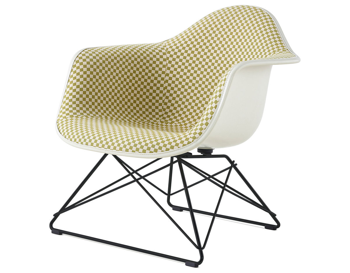 eames&reg; upholstered armchair with low wire base