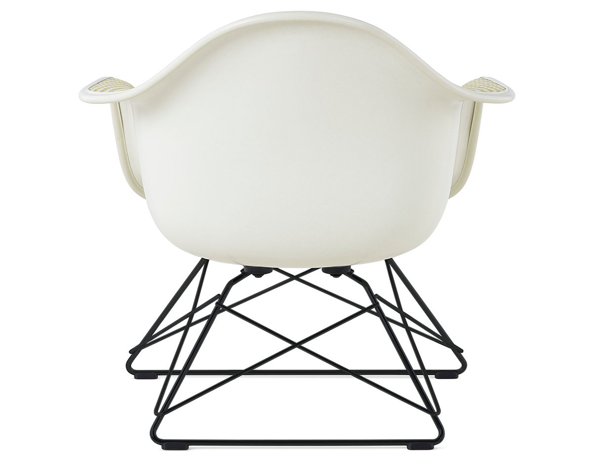 eames&reg; upholstered armchair with low wire base