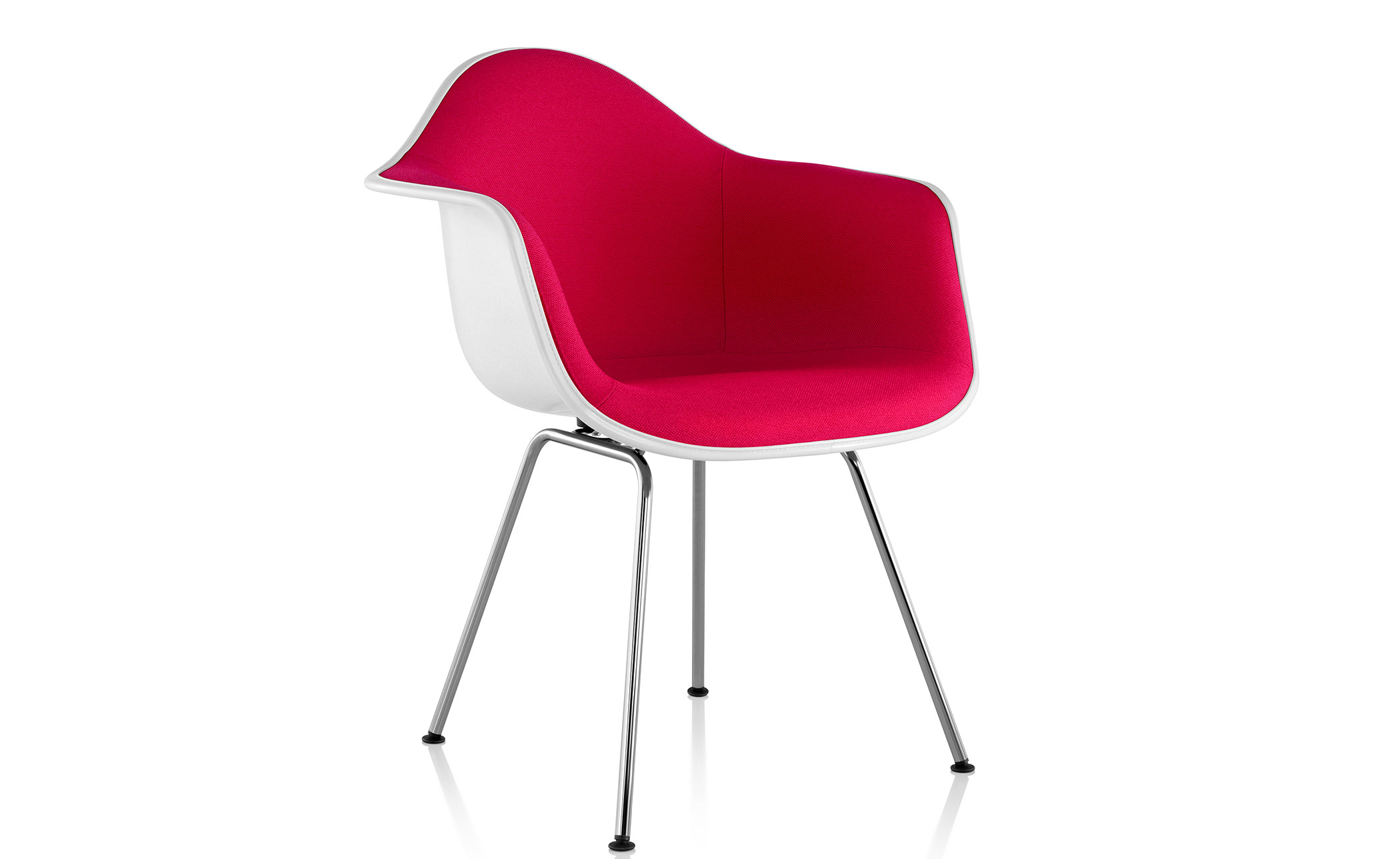 eames® upholstered armchair with 4 leg base