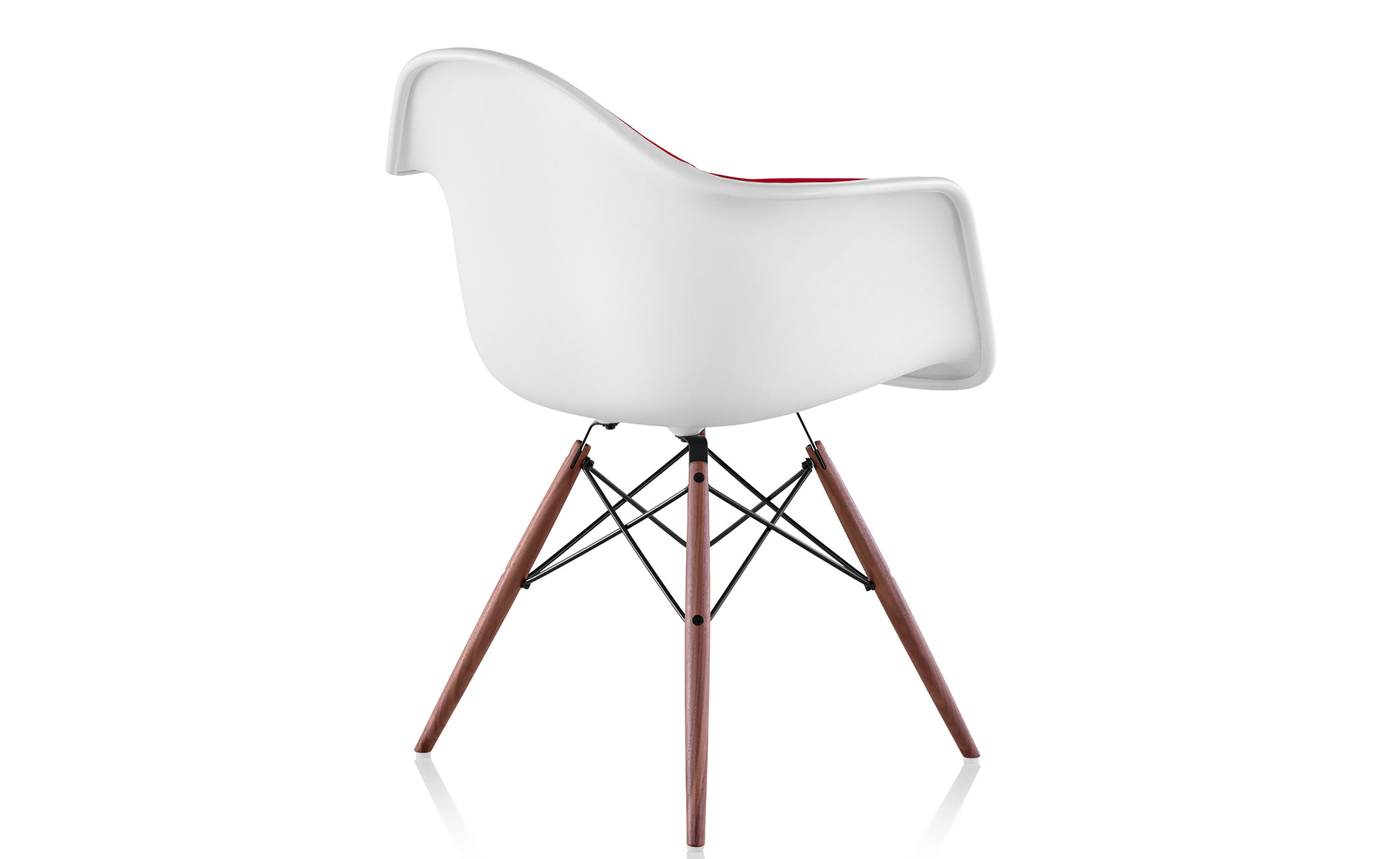 eames® upholstered armchair with dowel base