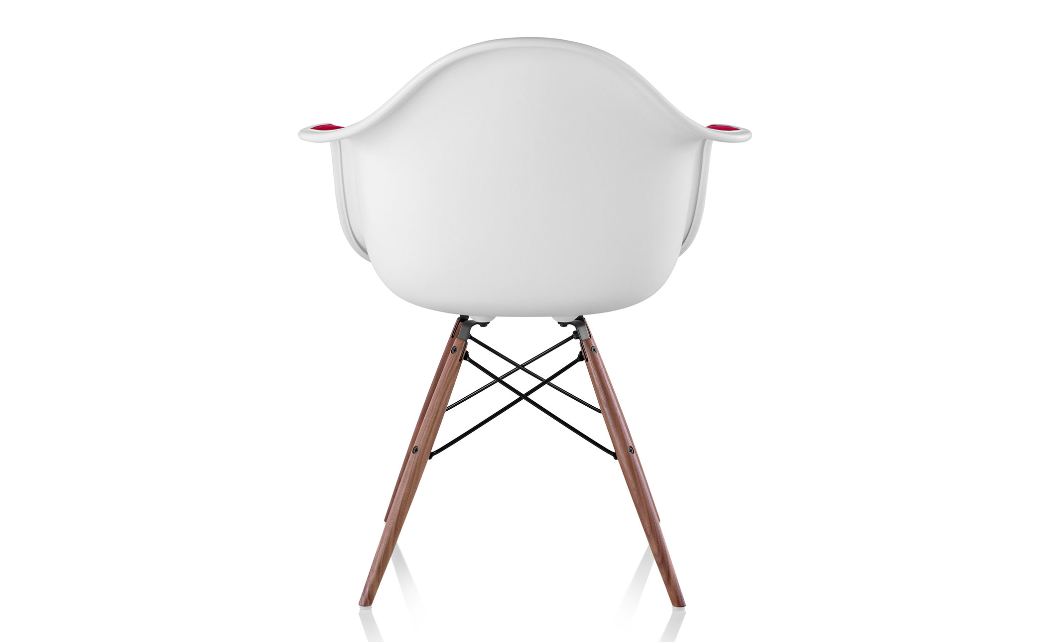 eames® upholstered armchair with dowel base