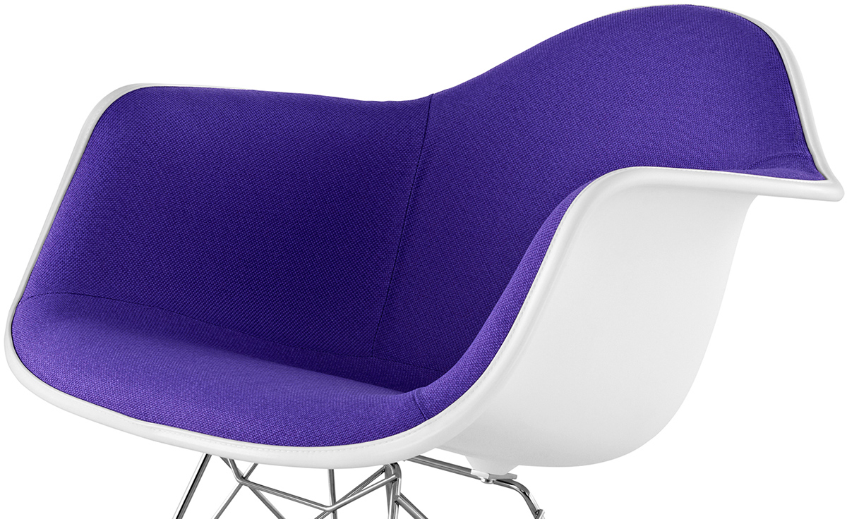 eames® upholstered armchair with rocker base