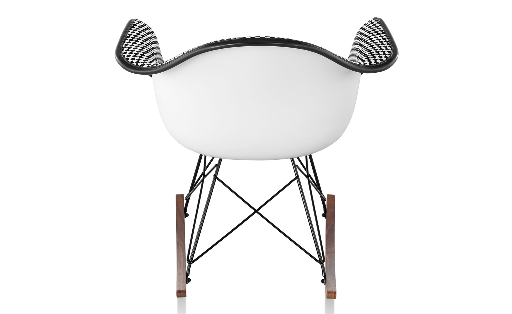 eames® upholstered armchair with rocker base