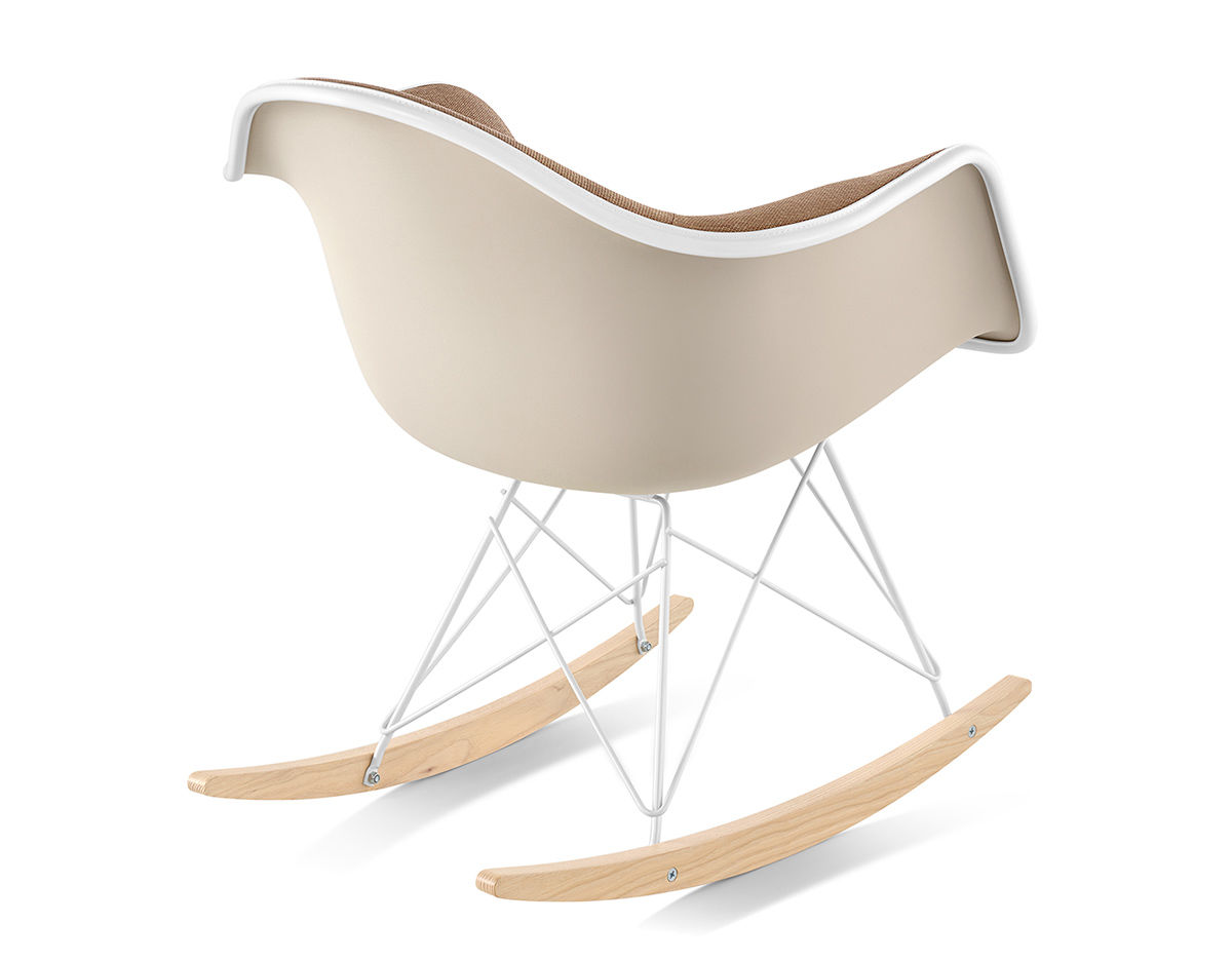 eames® upholstered armchair with rocker base