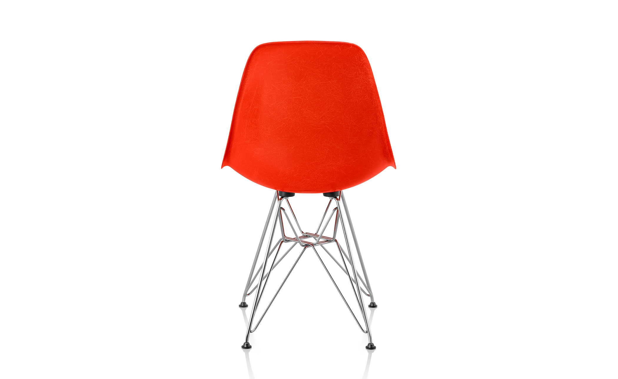 eames® molded fiberglass side chair with wire base