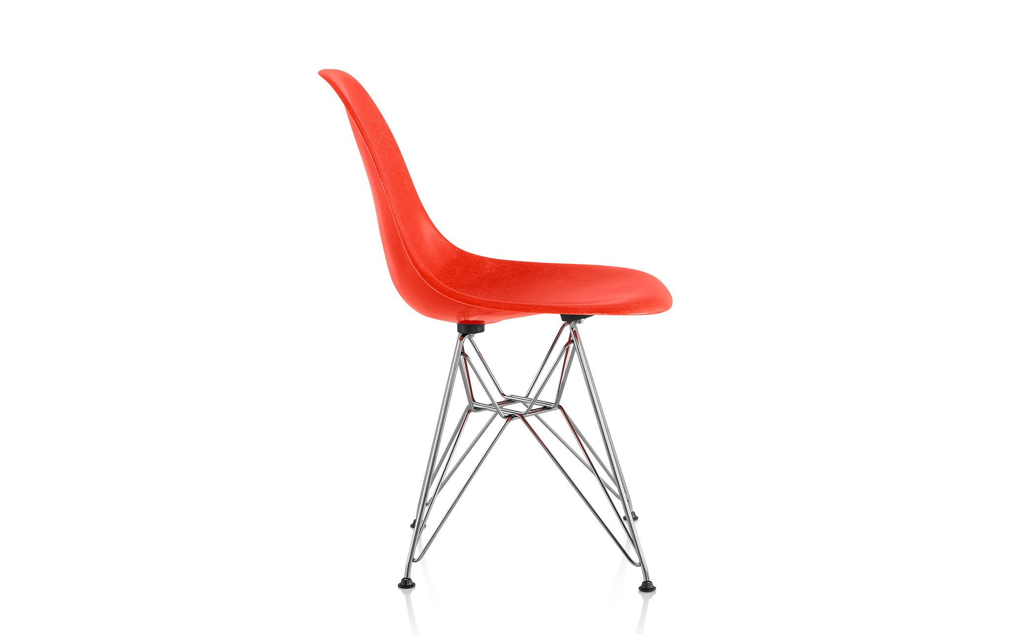 eames® molded fiberglass side chair with wire base