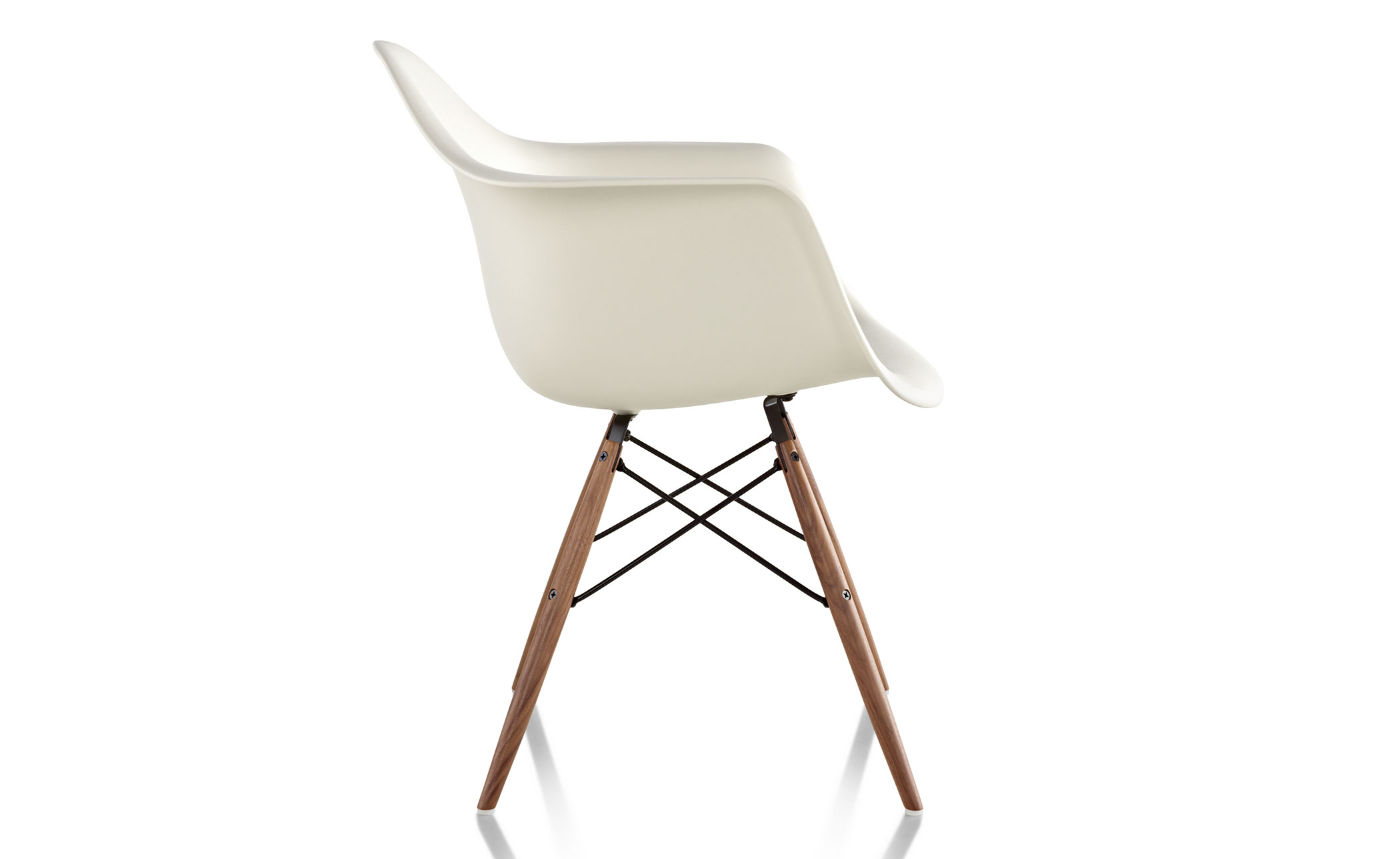 eames® molded plastic armchair with dowel base