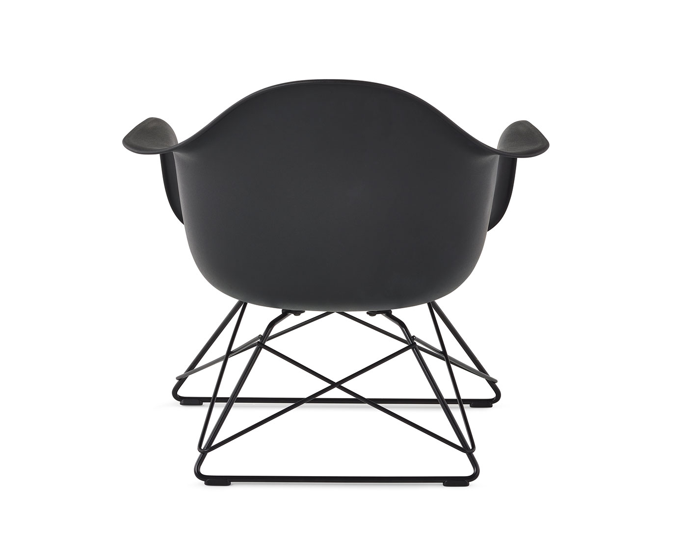 eames® molded plastic armchair with low wire base