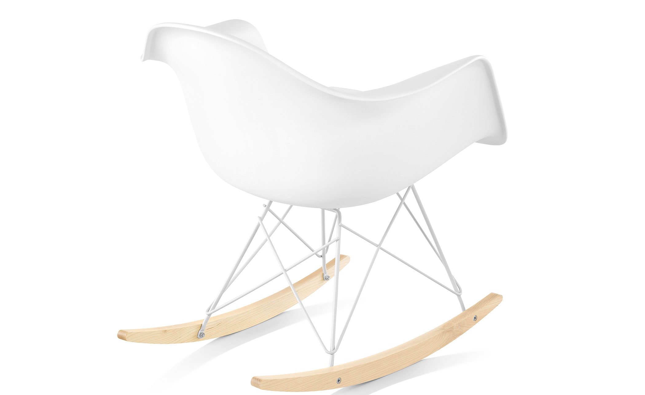 eames® molded plastic armchair with rocker base