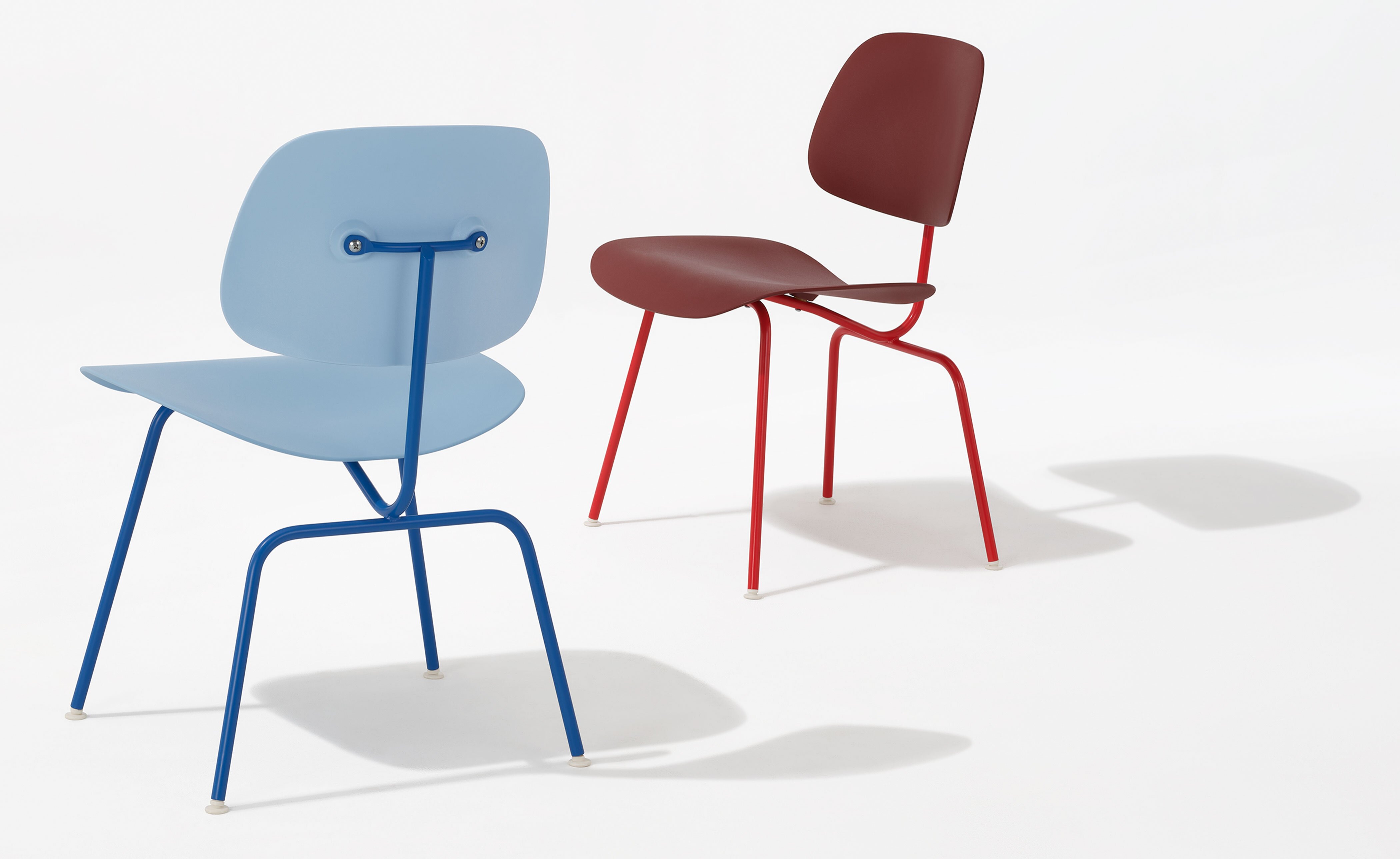 Eames Molded Plastic Dining Chair Metal Base EC-127