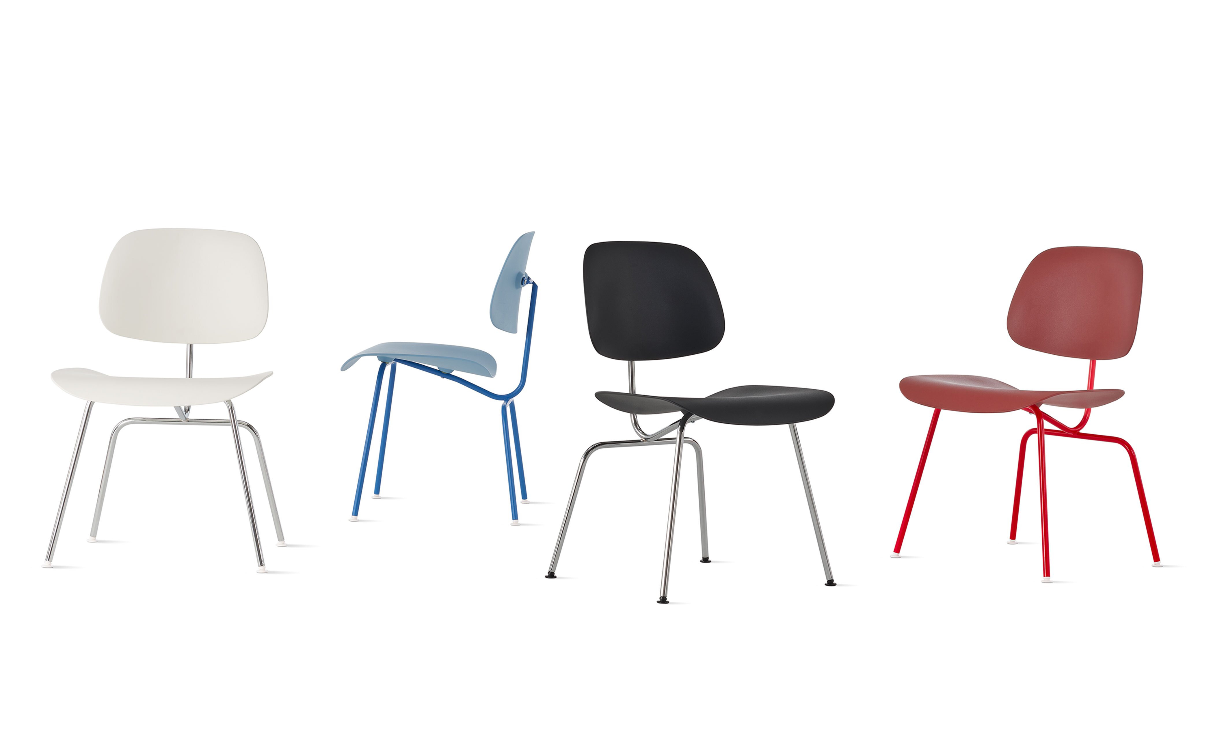 Eames Molded Plastic Dining Chair Metal Base EC-127