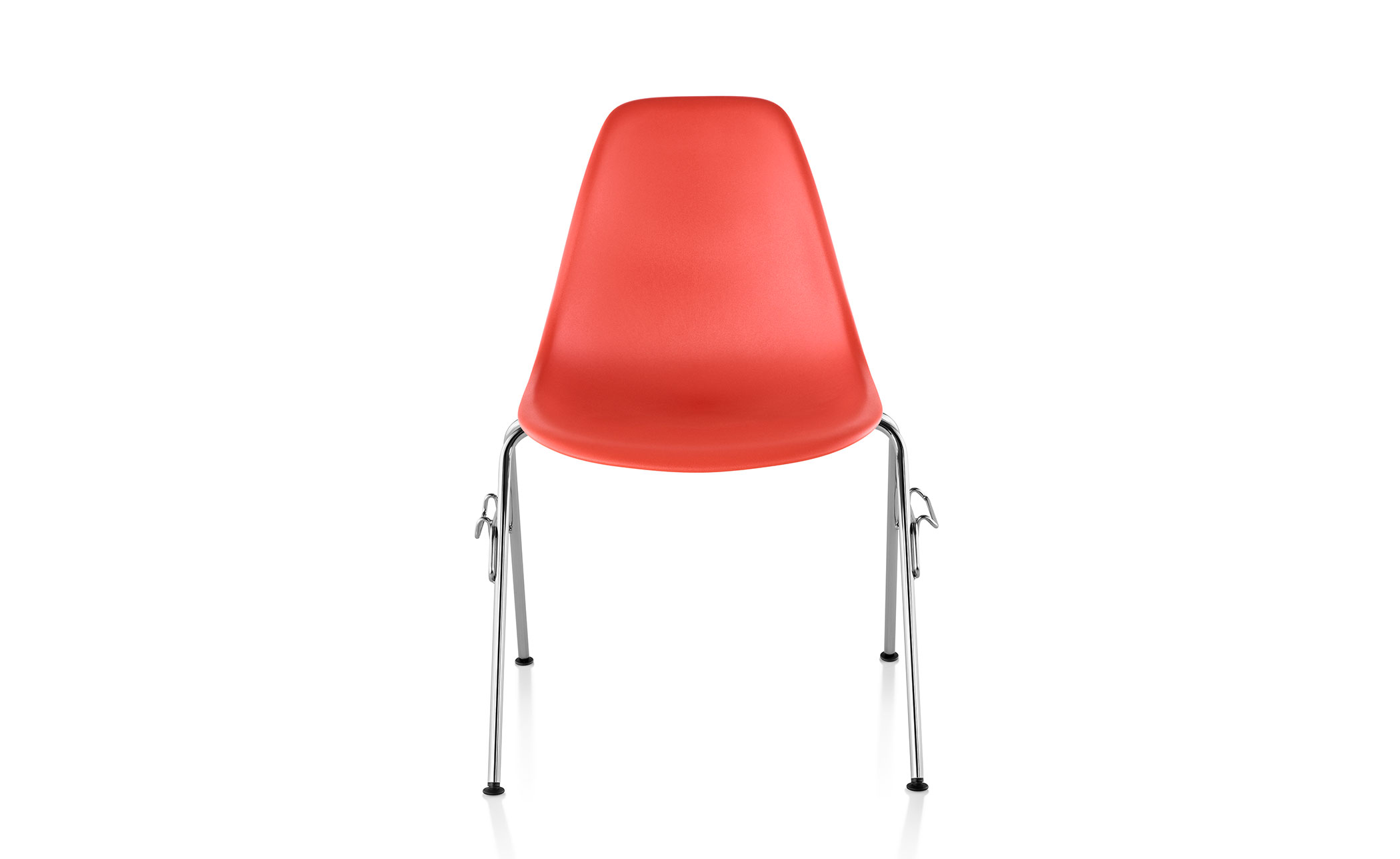 eames&reg; molded plastic side chair with stacking base