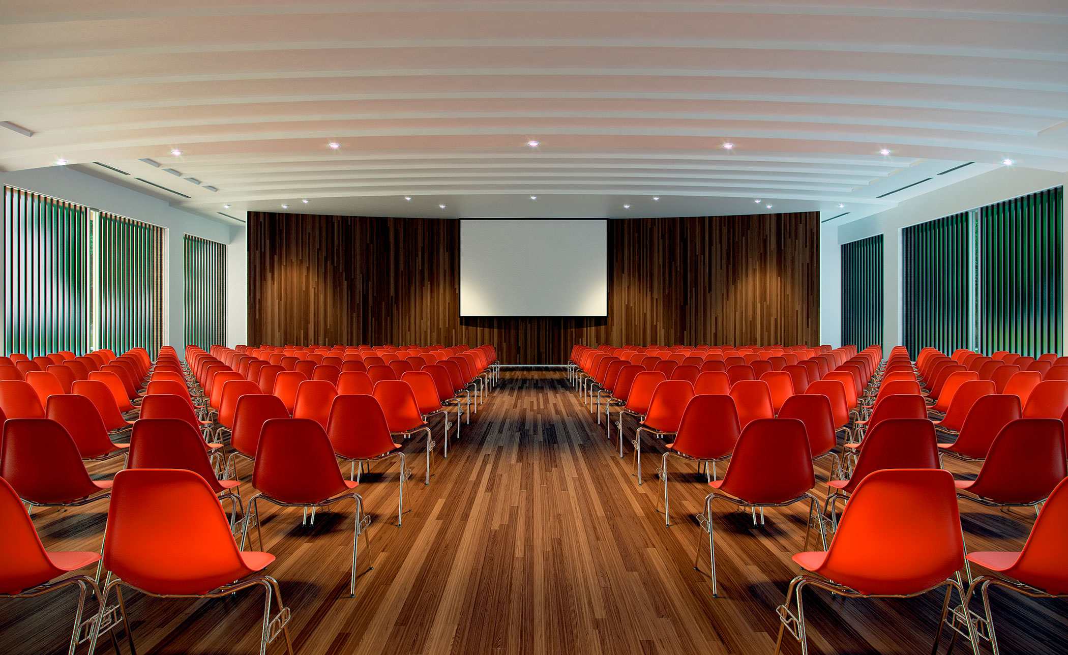 eames&reg; molded plastic side chair with stacking base