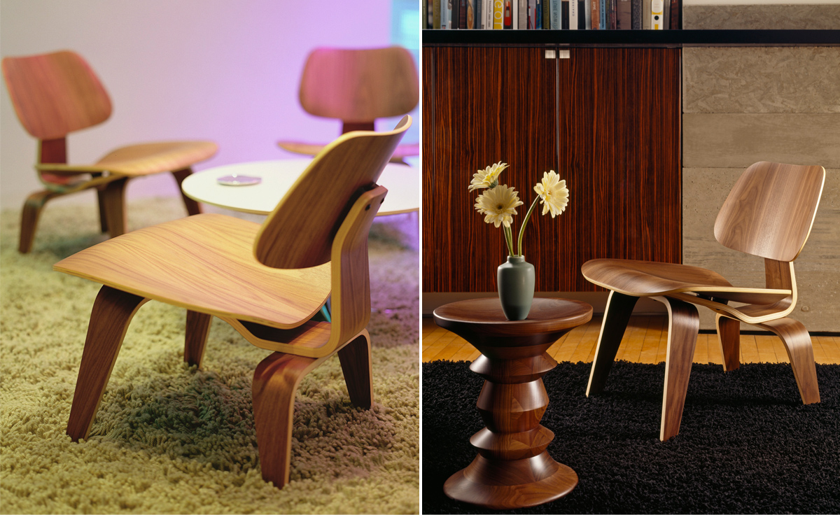 eames® molded plywood lounge chair lcw